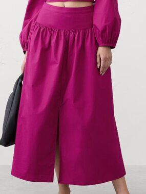 Banana Republic Factory - Poplin Dropped-Waist Maxi Skirt - Size 12P